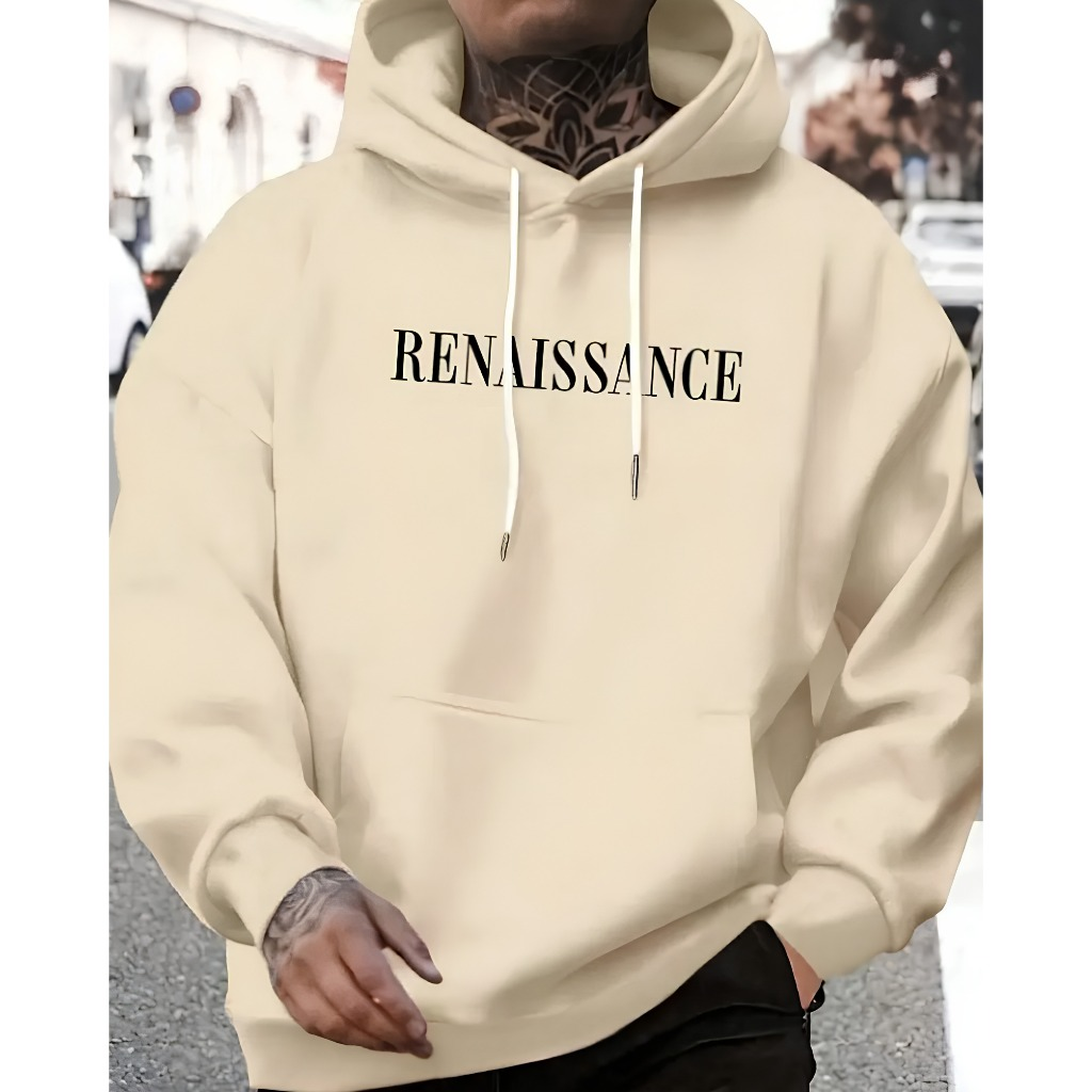 Moletom Canguru Masculino Flanelado Capuz Inverno Casual Estampa Moderna Unissex Anjo Renassência