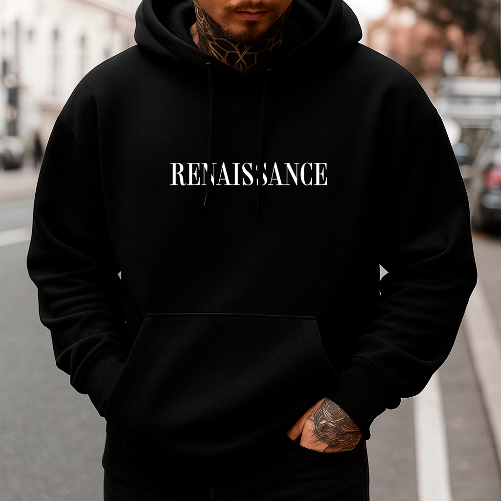 Moletom Canguru Masculino Flanelado Capuz Inverno Casual Estampa Moderna Unissex Anjo Renassência