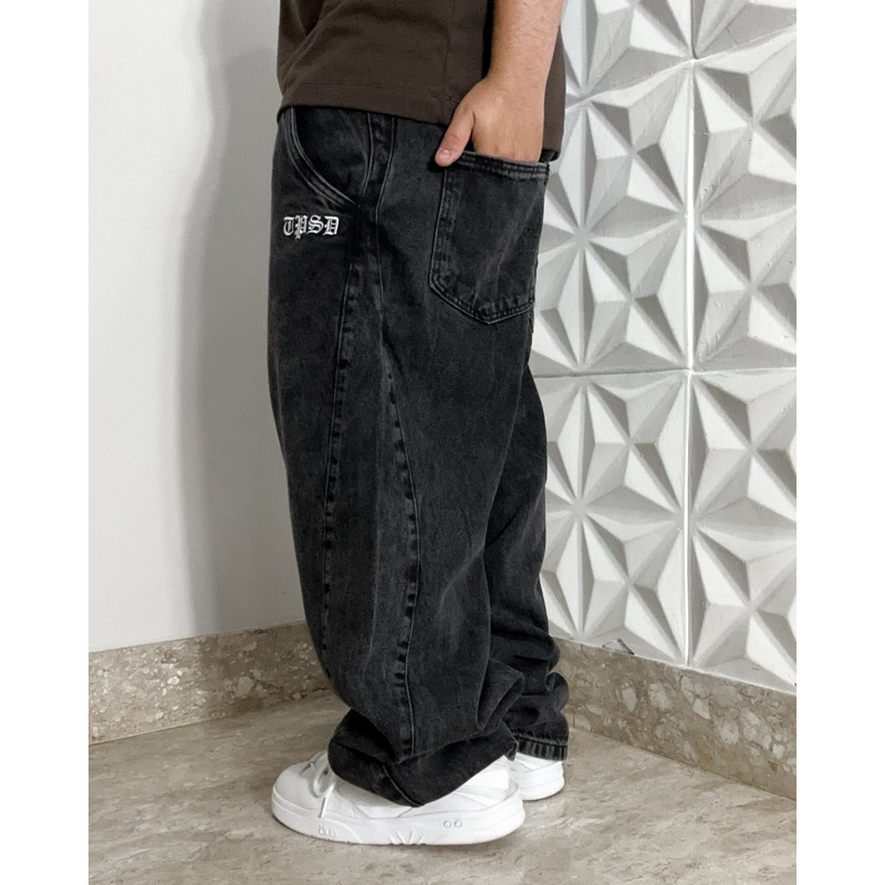 Calça Jeans Baggy Streetwear Balão Tripside “Three Cross” - Estonada