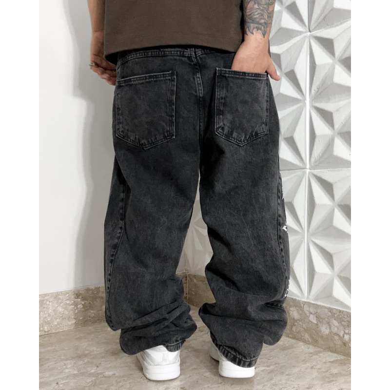 Calça Jeans Baggy Streetwear Balão Tripside “Three Cross” - Estonada