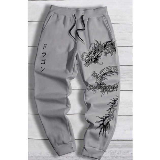 Calça Moletom Streetwer Estampada Dragão Unissex Novo!
